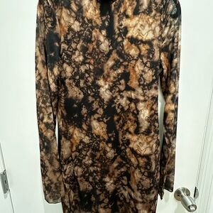 Tie-Dye Long Sleeve Dress